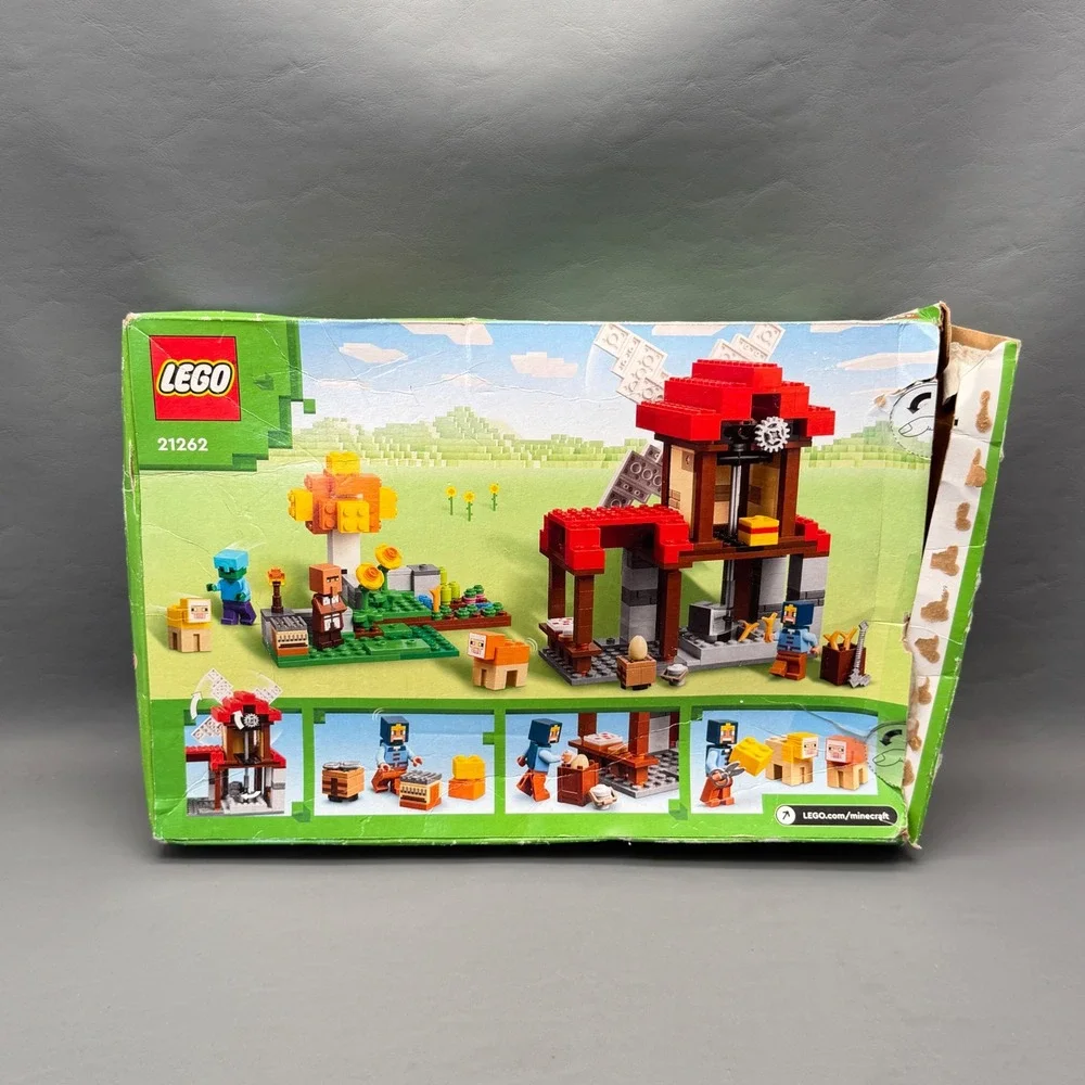LEGO Minecraft The Windmill Farm Set 21262 Incomplete Box Bags 3 4 5
